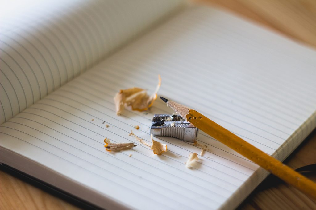 Erase mistakes instead of crossing out mistakes when learning to write