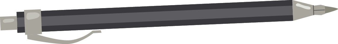 Black pencil for writing