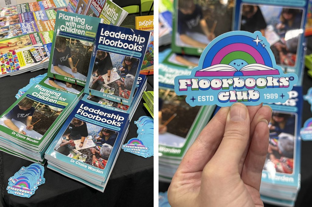 Our Floorbooks® Corner, and the sticker that everyone wanted!