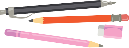 Pencils for teaching writing
